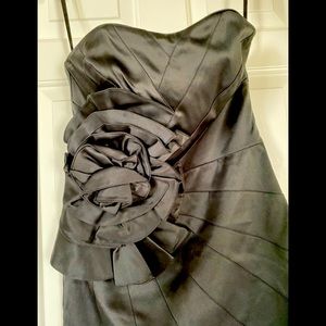 WHBM mini black satin dress new